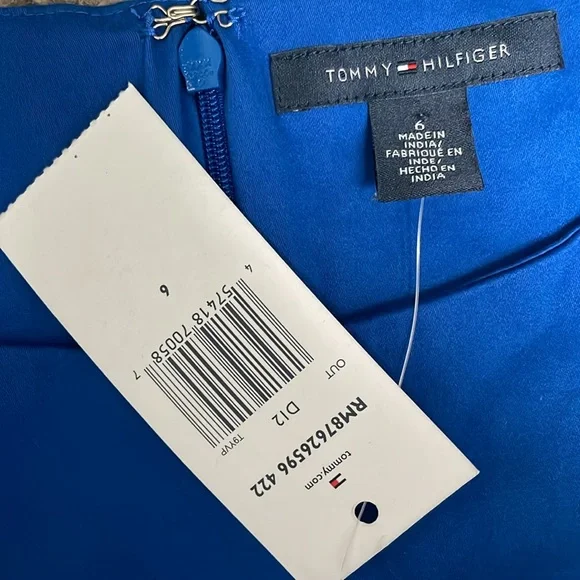 Tommy Hilfiger Blue Dress with White Belt - Picture 4 of 10